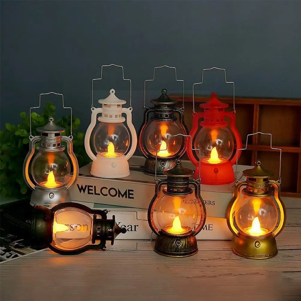 

Retro Lantern Light Bar Light Holiday Small Christmas Decoration Halloween Oil Lamp Gift S0j0