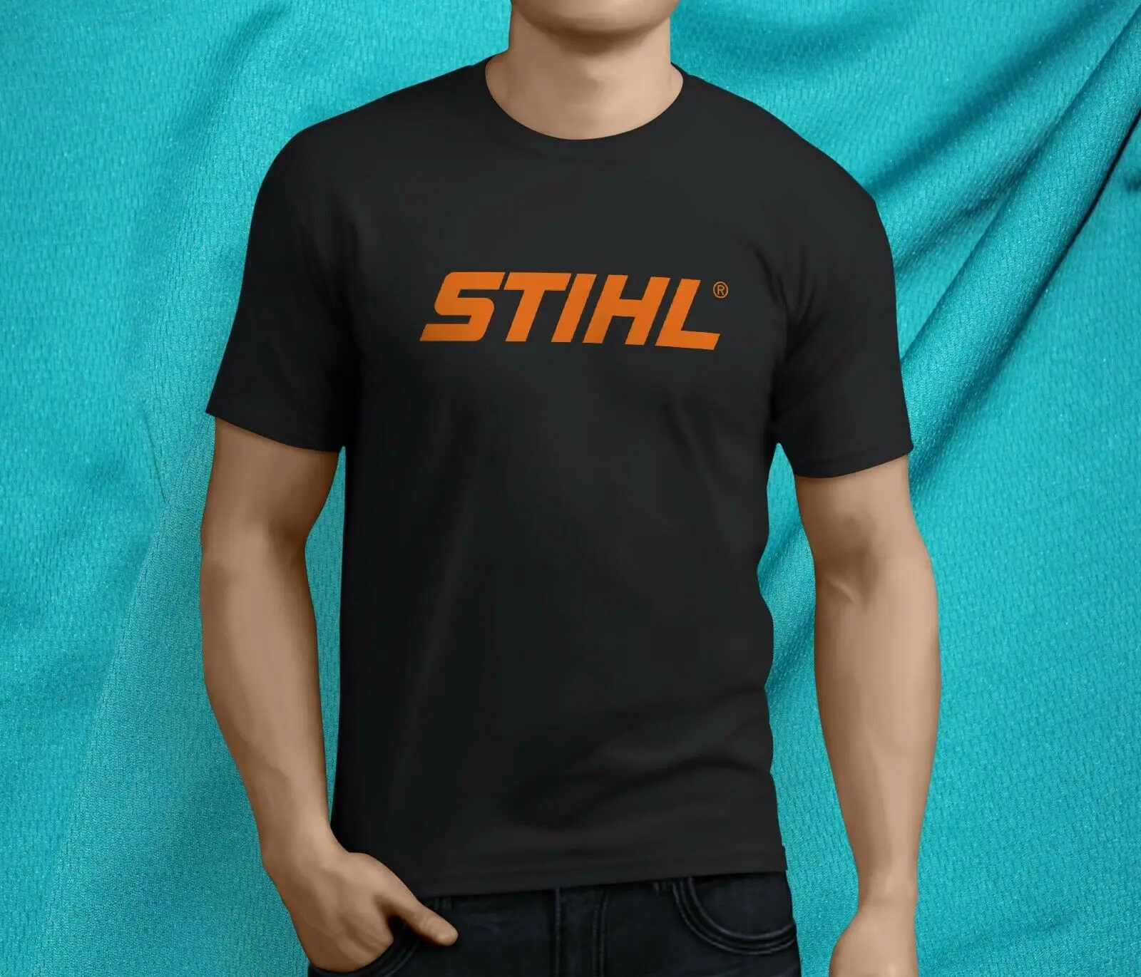 Новая мужская черная футболка Stihl с Бензопилой S-3Xl | Мужская одежда