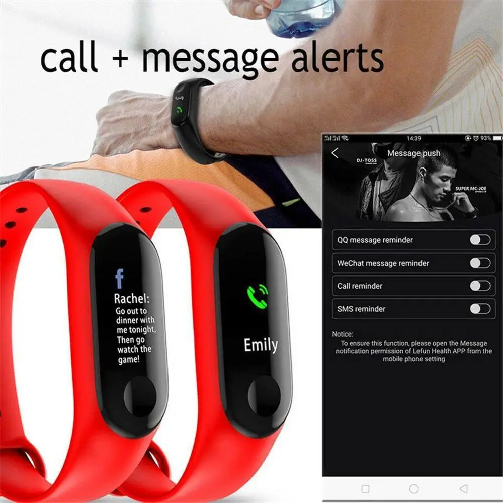 Смарт часы M3 Plus для отслеживания физической активности смарт браслет монитор