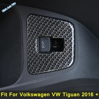 lapetus carbon fiber rear trunk tail door switch button frame cover sticker trim 1pcs fit for volkswagen vw tiguan 2016 2022