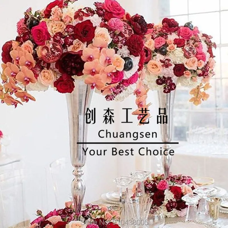 Настольная ваза для цветов орнамент в виде цветочных арок вечерние украшения