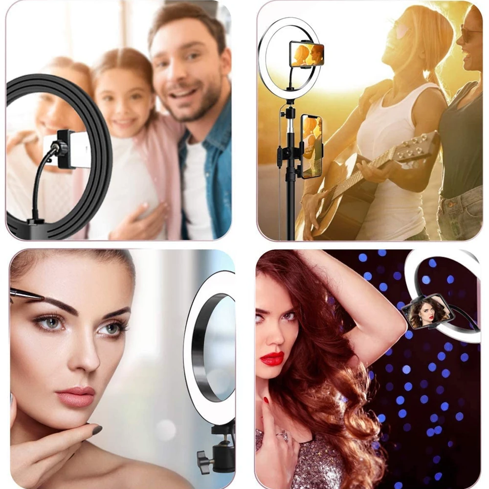 

Ring Lamp Big for Shooting Led Ring Light Selfie Stand Lighting Photo Kit 2m Tripod for Phone Action Camera Youtube Video