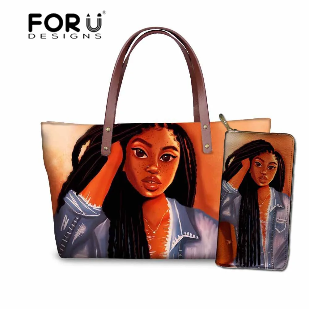 FORUDESIGNS/женские сумки черная волшебная африканская Сумочка для девочек дамская