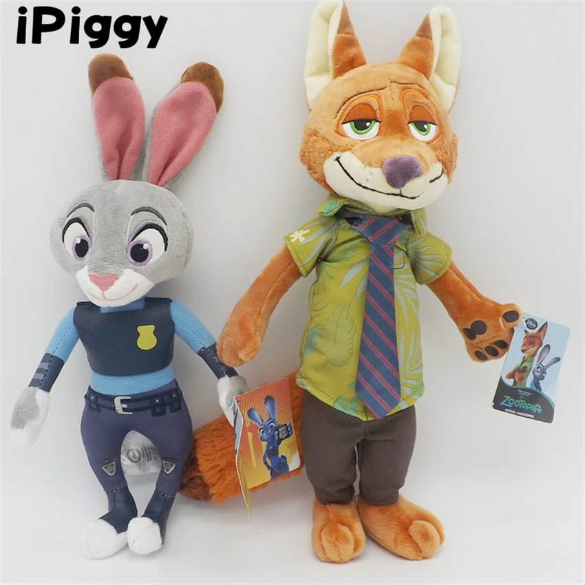 Hot Sale About 30cm Nick Wilde Judy Hopps Cartoon Movie Dolls Toys Gifts For Kids Foxy Poppy Troll | Игрушки и хобби