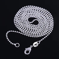 16 30inch women men link chain ball beads linked chains necklace choker clavicle necklaces fashion jewelry