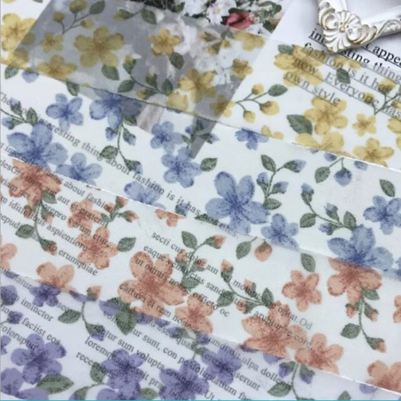 

Kewgarden DIY Hairbow Accessories Gift Packing Floral Chiffon Fabric Ribbon Handmade Tape Crafts 1.5" 38mm Wholesale 25 Yards