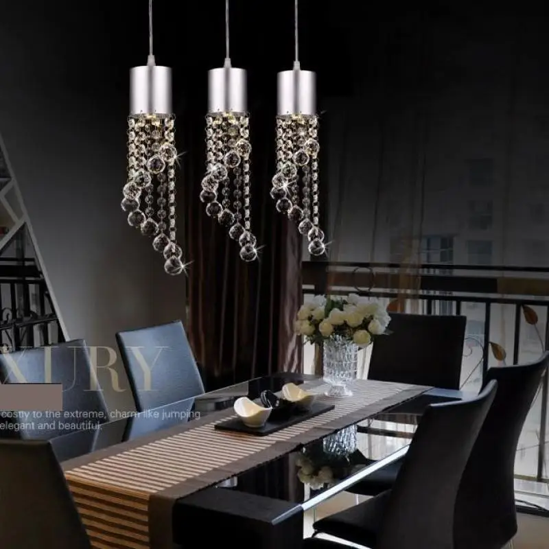Современные блестящие хрустальные люстры светодиодная Подвесная лампа с