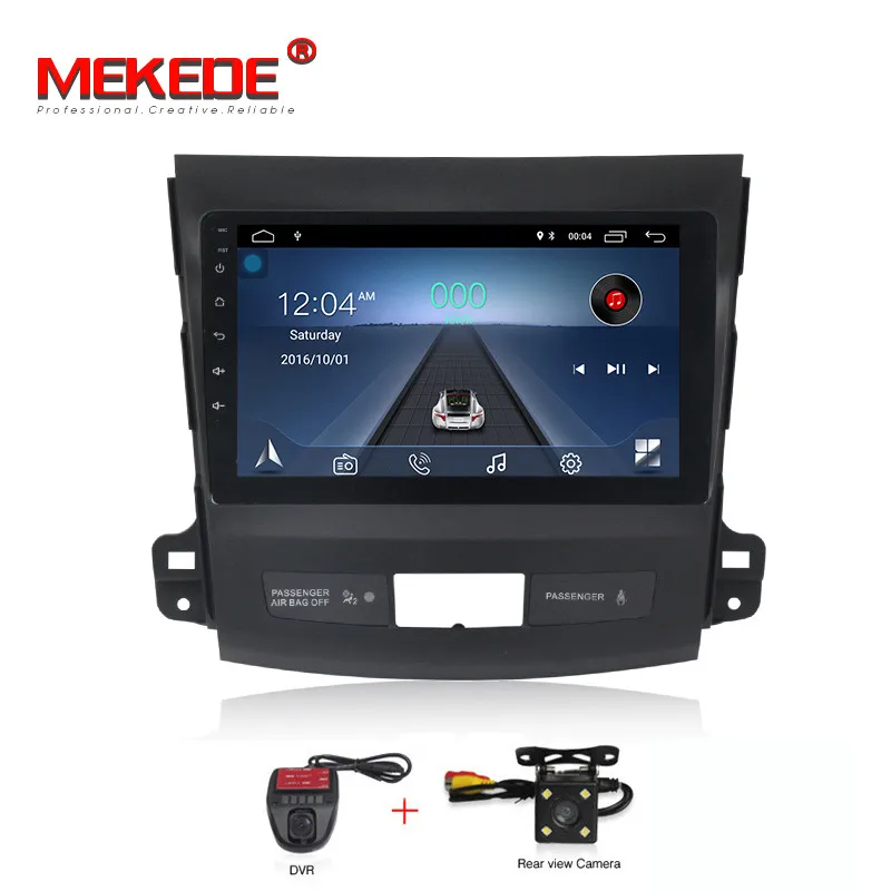 add camera DVR MEKEDE Автомобильная магнитола dvd мультимедиа " Android 8,1 для Mitsubishi Outlander 2006- peugeot 4007/Citroen C-Cross gps навигация - Цвет: add camera DVR