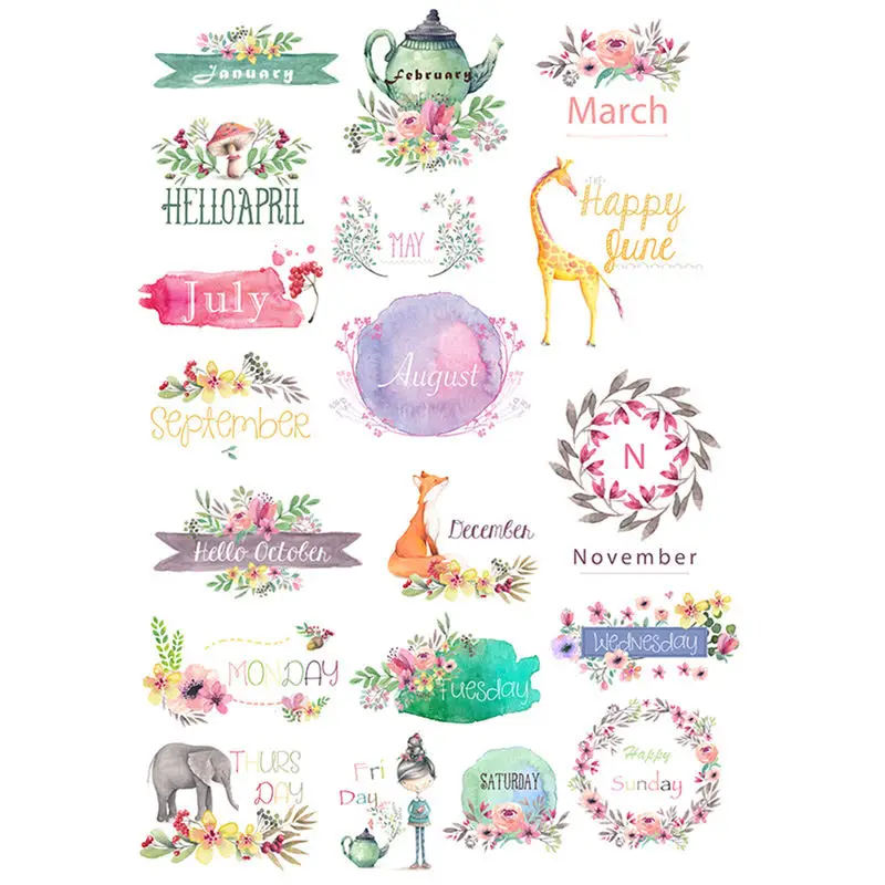 Альбом для скрапбукинга 2 шт./лот месяц неделя буквы |