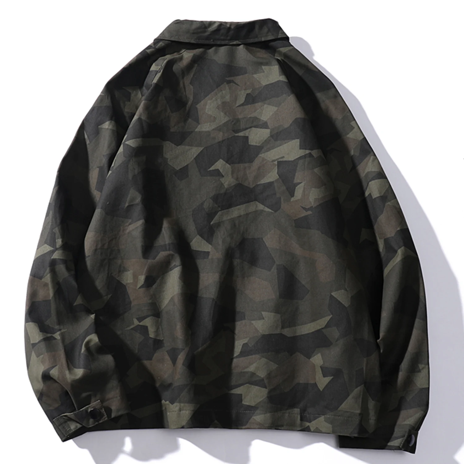 Мужские камуфляжные рубашки в стиле хип-хоп уличная одежда Харадзюку на осень