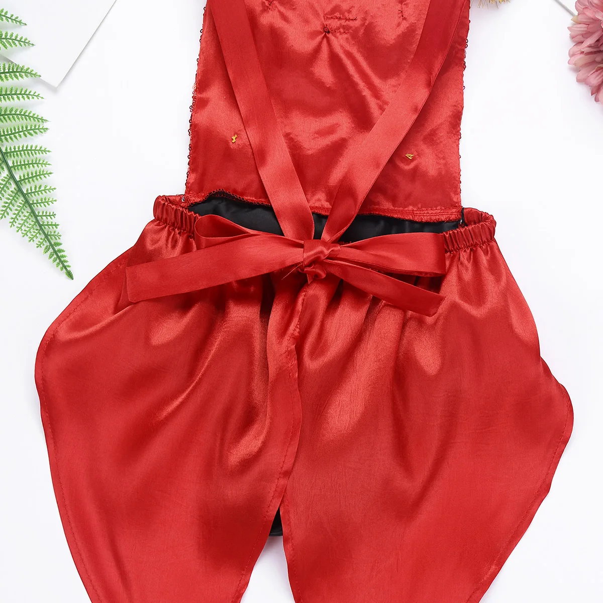 Костюм цирковой для девочек блестящий боди с бантом без рукавов Хэллоуина