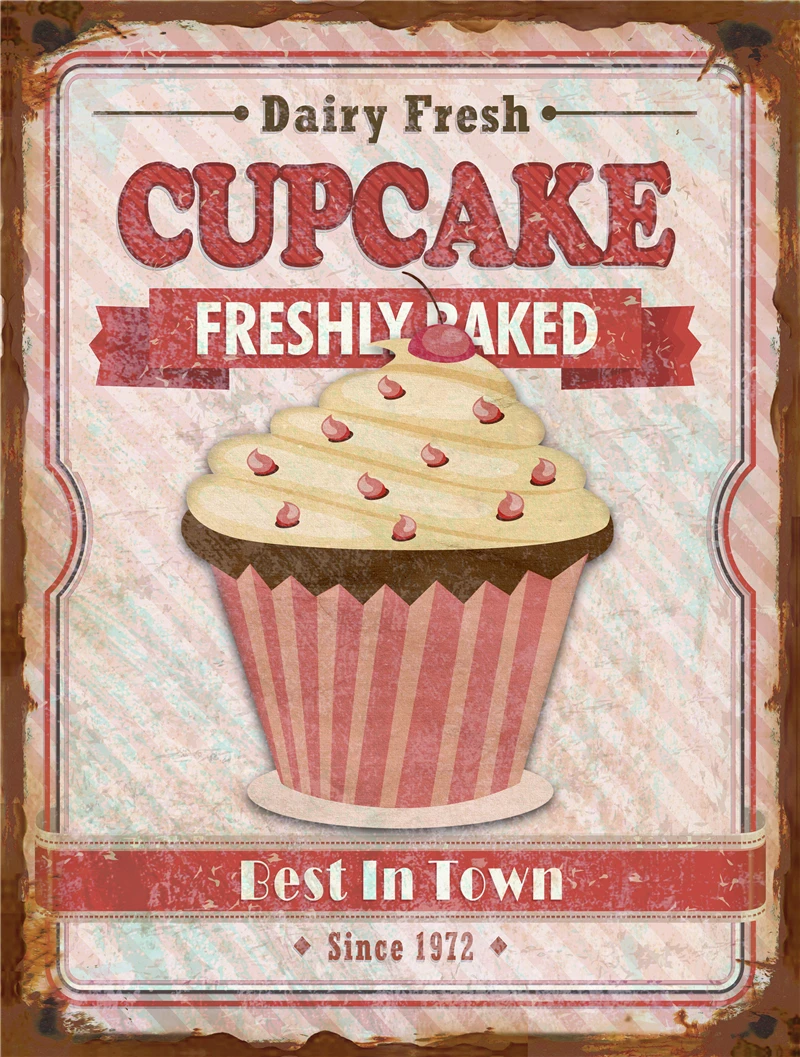 

Coffee Plaque Vintage Decor Cake Bar Sign Snacks Metal Wall Decor Home Living Room Decoration Gamer Retro Indoor Party Signs