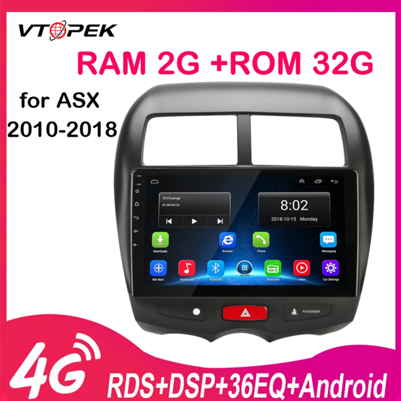 Vtopek Android автомобильный плеер Радио Стерео gps навигация Мультимедиа для Mitsubishi ASX 2010