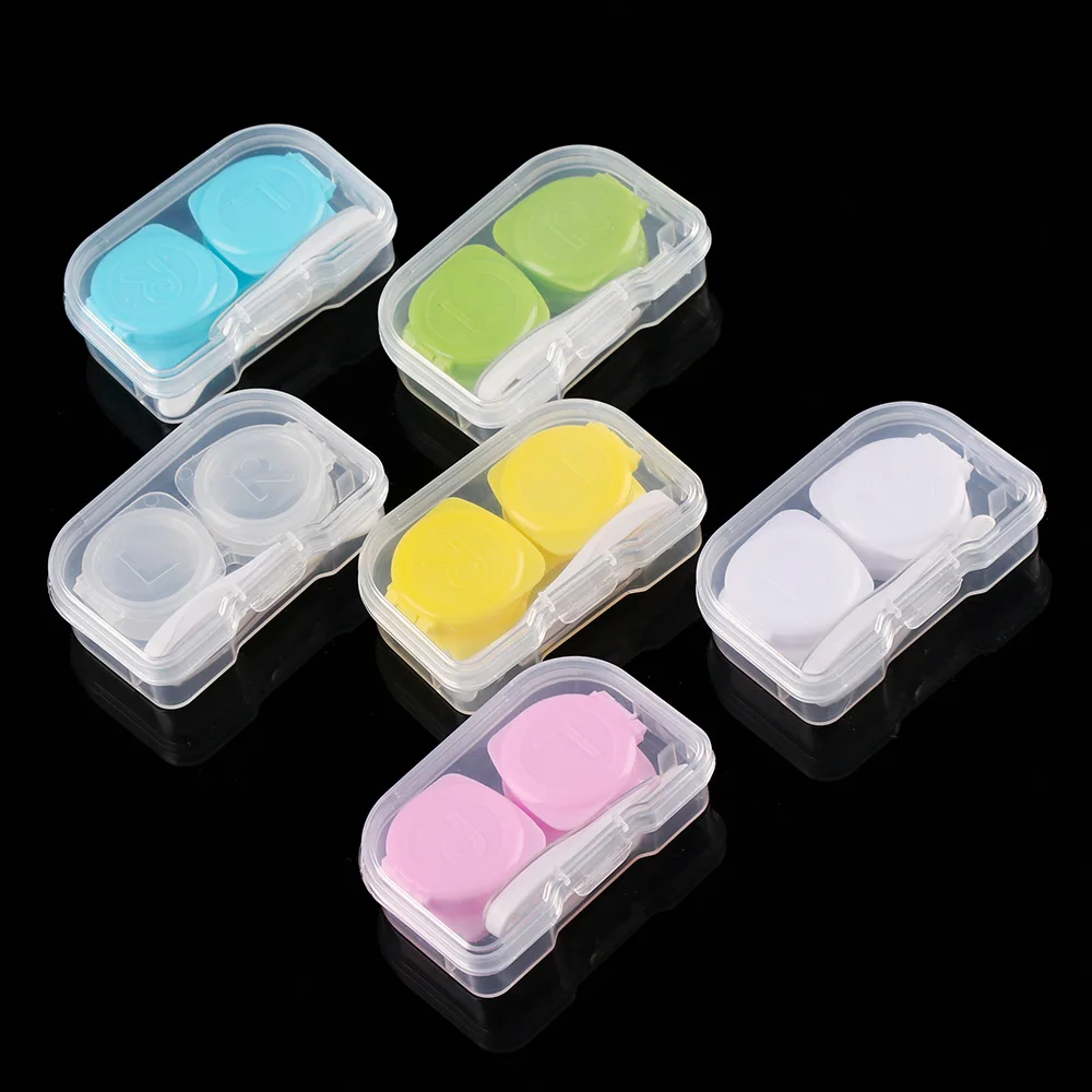 1/Новый Модный комплект из 2 предметов Карамельный цвет контактные линзы Чехол