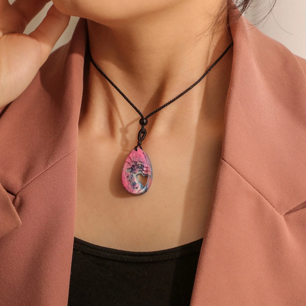 Ожерелье чокер с подвеской креативное регулируемое веревочное ожерелье