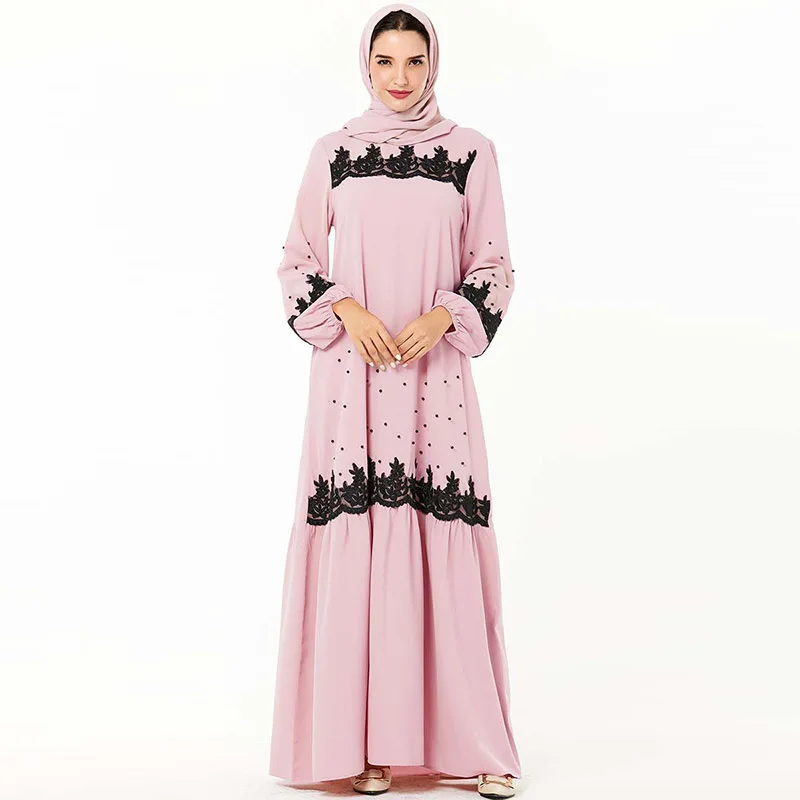 Женское платье с вышивкой бисером, в арабском стиле