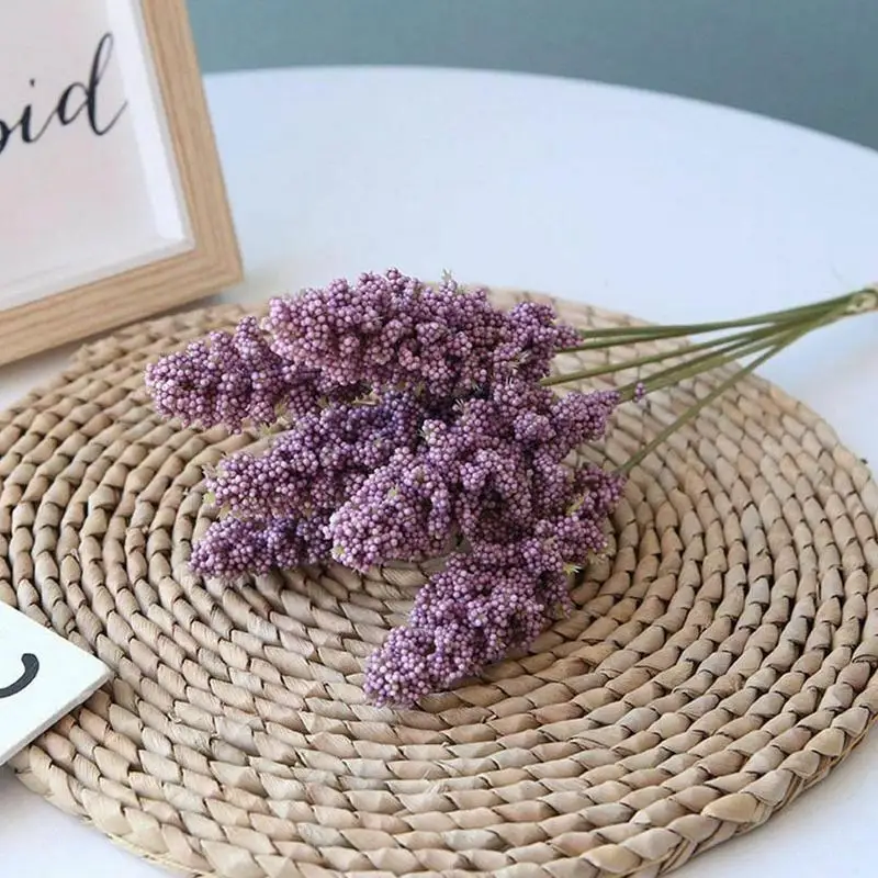 

6pcs/set Simulation Flower Arrangement Wheat Ear Flower Flower Diy Scrapbook Home Party Natural Decor Craft Decoration Wedd O6M2