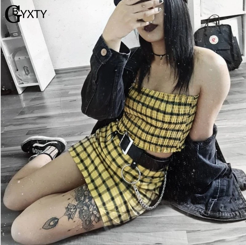 Женский комплект из 2 предметов GBYXTY летний короткий топ и юбка пляжный костюм