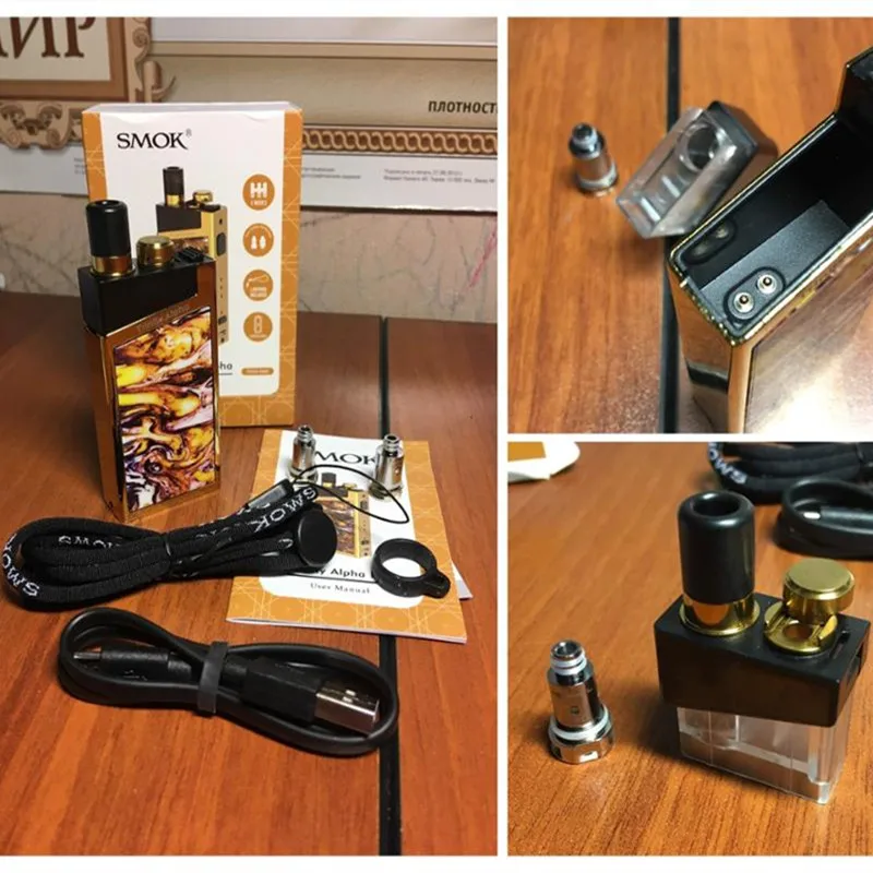 Оригинальный Smok Vape Trinity Alpha Pod Комплект 1000 мАч батарея 2 8 мл электронная сигарета