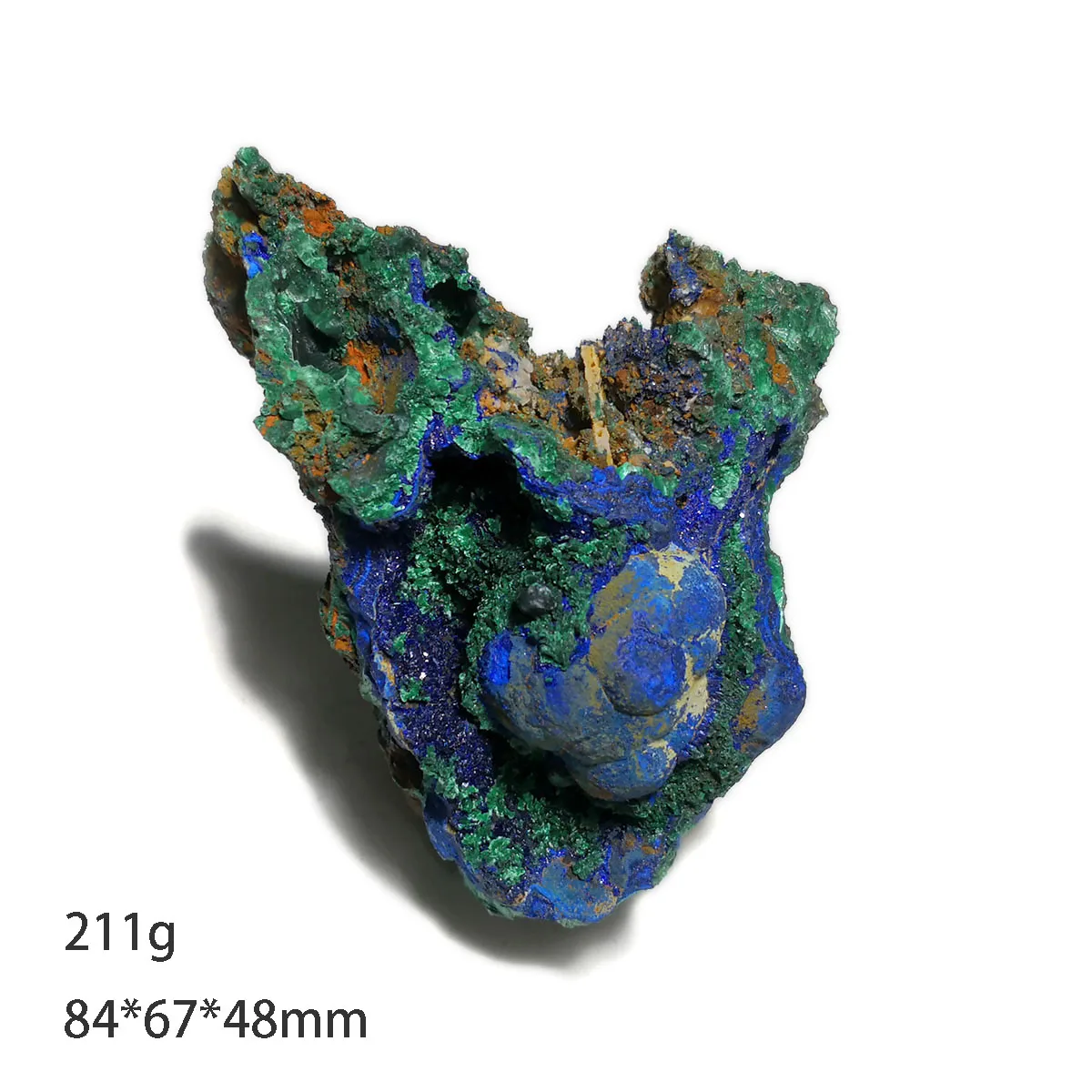 

Блестящий натуральный азуритовый бархат 211 г, малахит, минеральный кристалл, образец для украшения, Подарочная коллекция из провинции Аньхо...