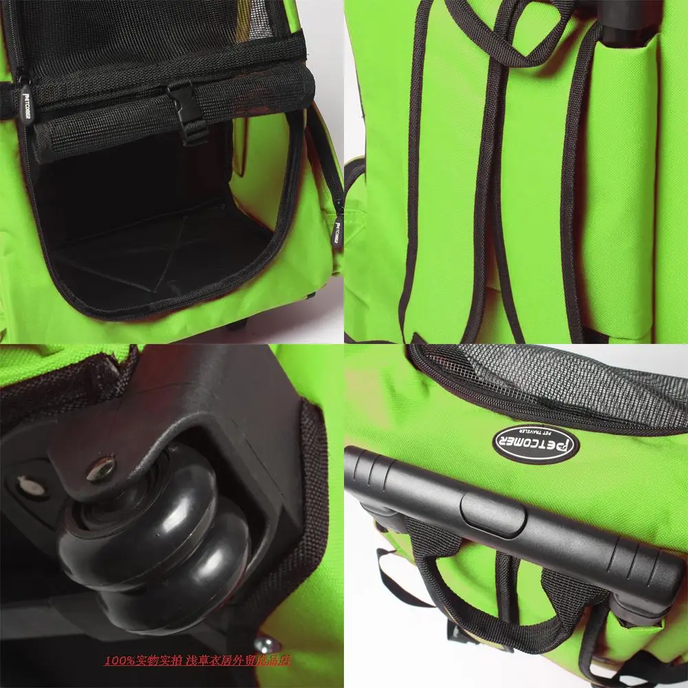 

1pcs Pet Wheel Dog Carrier Bag Trolley Outdoor Portable Pet Puppy Travel Stroller Backpack Carrier For Small Breeds Dogs Cat