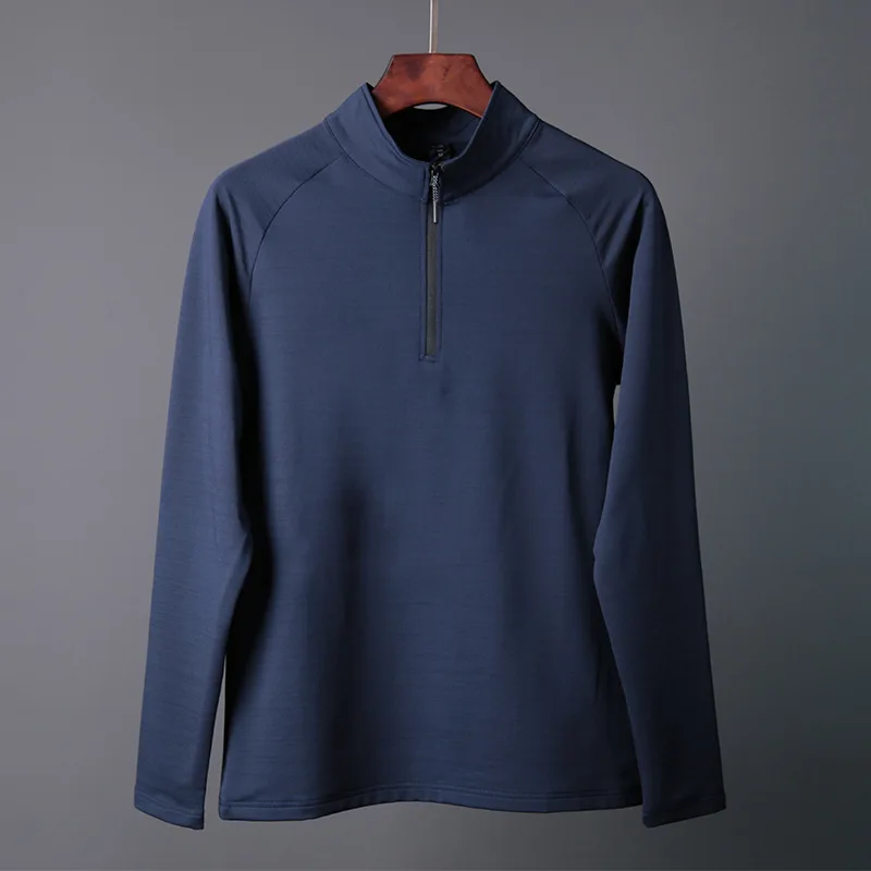 

Winter Sports Long-sleeved Men's 2020 New Quick-drying Running Fitness Training Suit Stand-up Collar Loose Outdoor Group Top