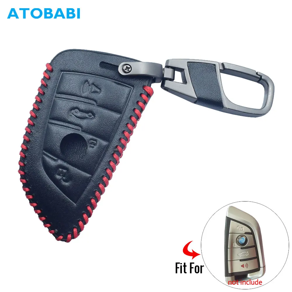 Кожаный чехол для автомобильного дистанционного ключа BMW X1 X3 X5 X6 X7 2019 2 3 5 7 серии 4
