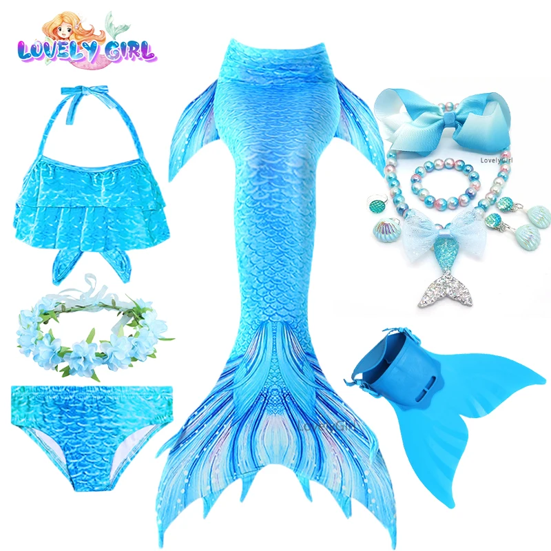 2021 hot mermaid tail for girls mermaids costume copslay costume swimable mermaid party dress beach surfing children bikini free global shipping