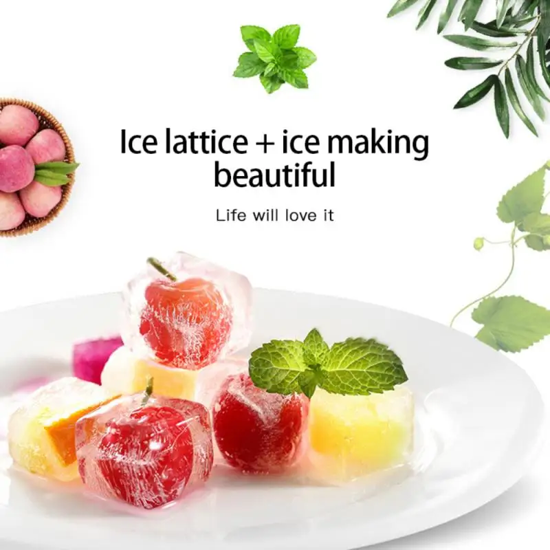 

1PC Silicone Ice Cube Maker Form silicone Fruit Ice Cube Maker DIY Creative Small Ice Cube Mold Square Shape Kitchen Accessories