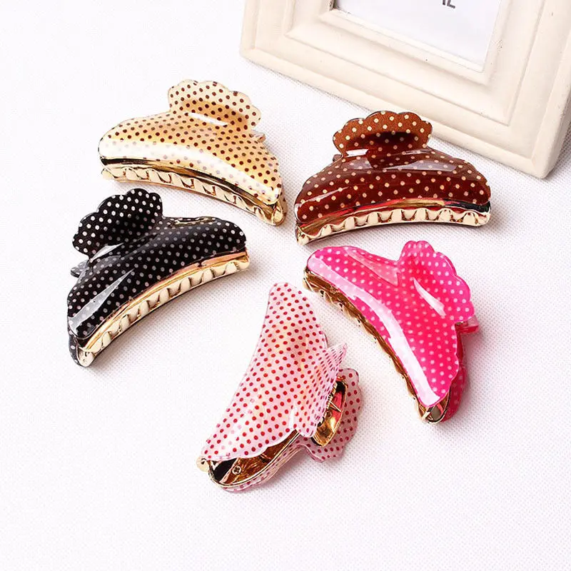 Модные новые женские заколки для волос с большим цветком краба аксессуары