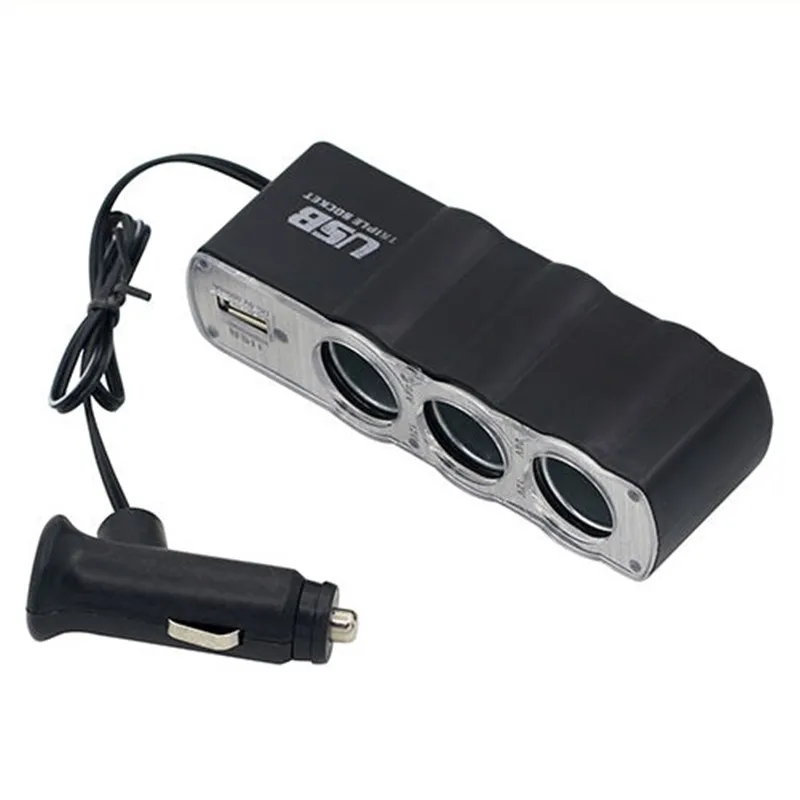 car cigar cigarette lighter socket plug connector adapter car charger car cigarette lighter socket splitter 1224v car styling free global shipping