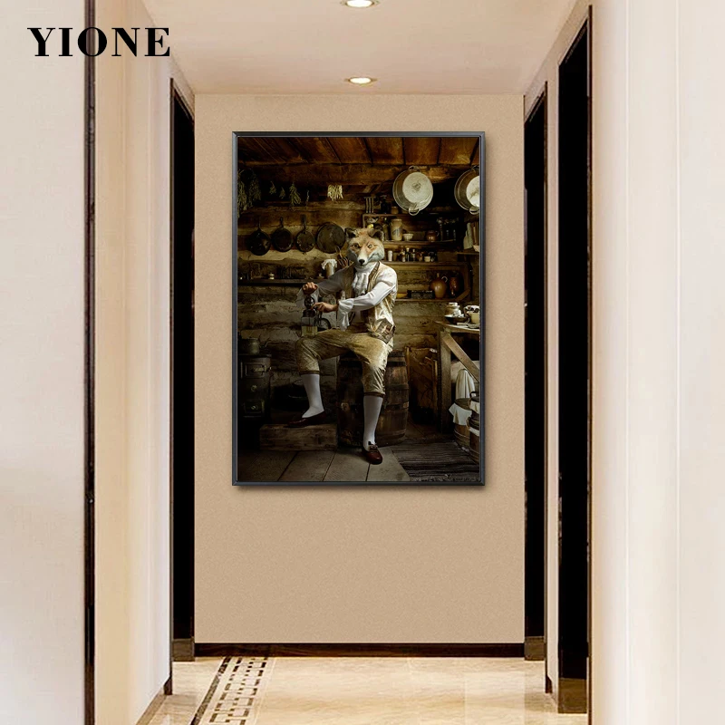 Настенная картина с изображением животных в европейском стиле | Дом и сад