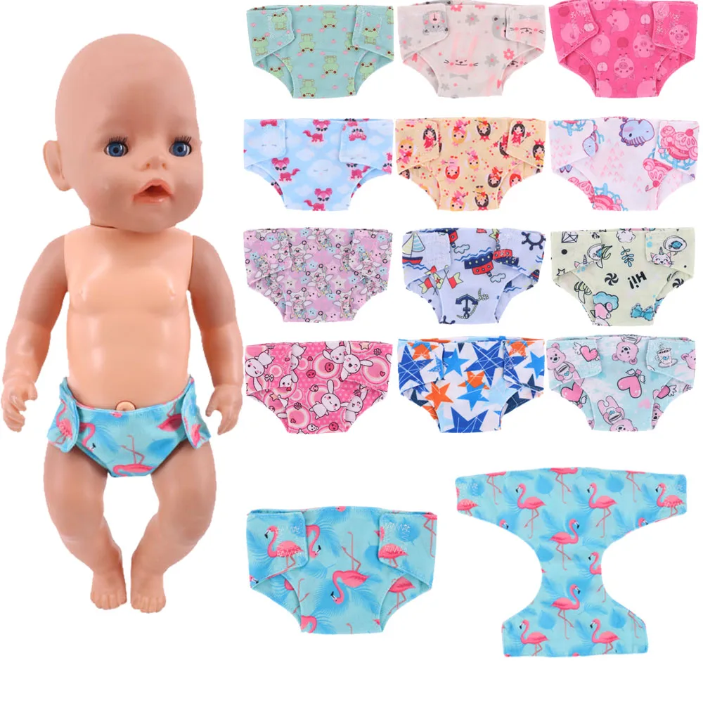 

Cute Panties Diapers For 18 Inch American&43cm New Born Baby Girl Doll Our Generation Accessories Daily Underwear Girls Gift