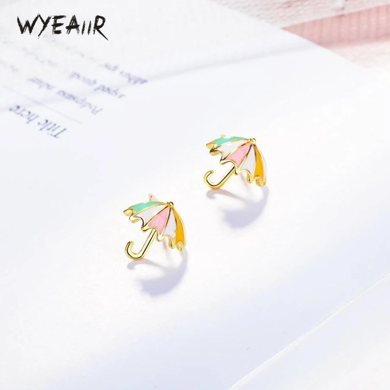 Женские компактные серьги гвоздики WYEAIIR оригинальные из стерлингового серебра 925