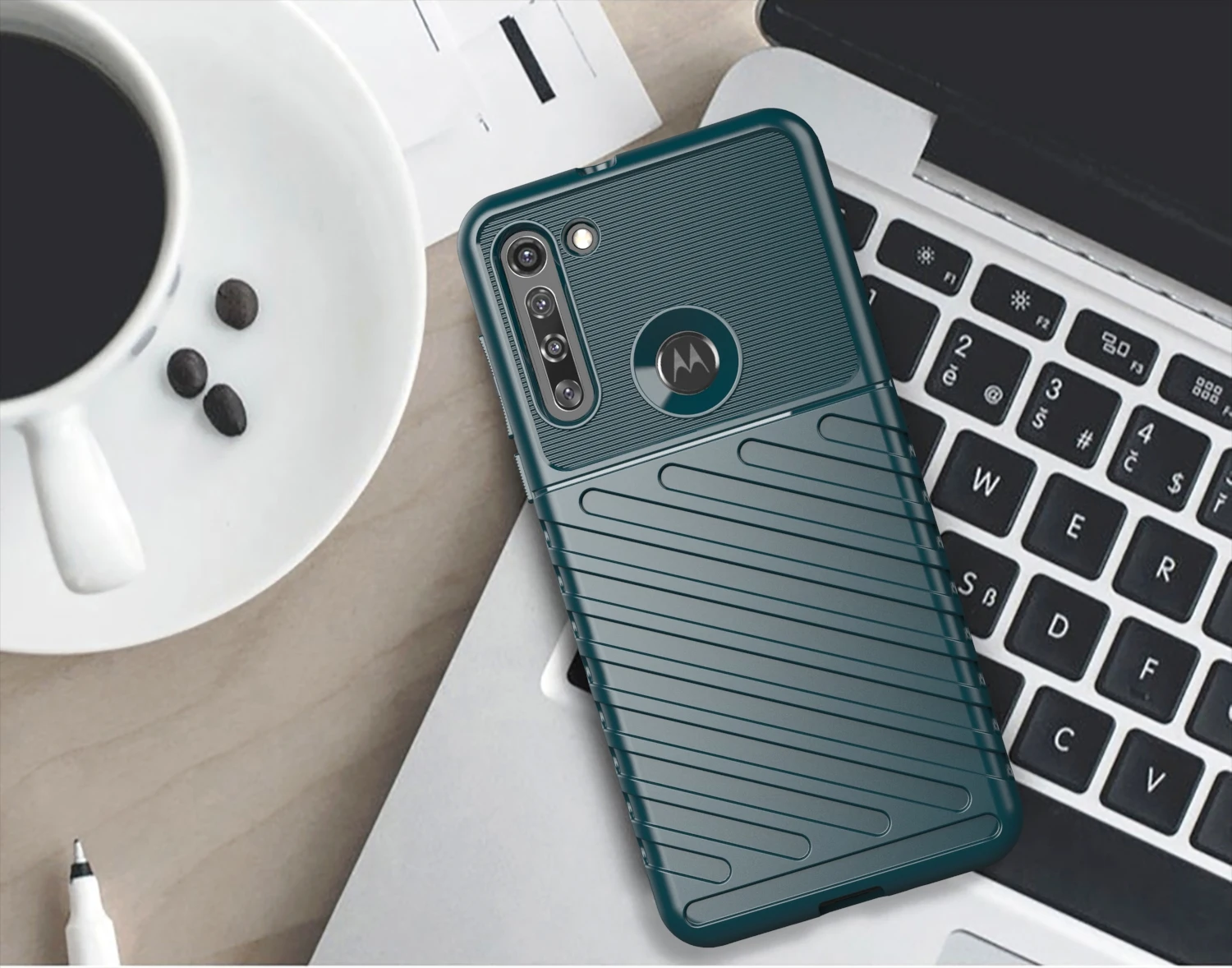 For Motorola Moto G8 Case Ripple Feel Soft Silicon Rubber Shockproof Phone Back Cover XT2045-1 Protection | Мобильные телефоны и