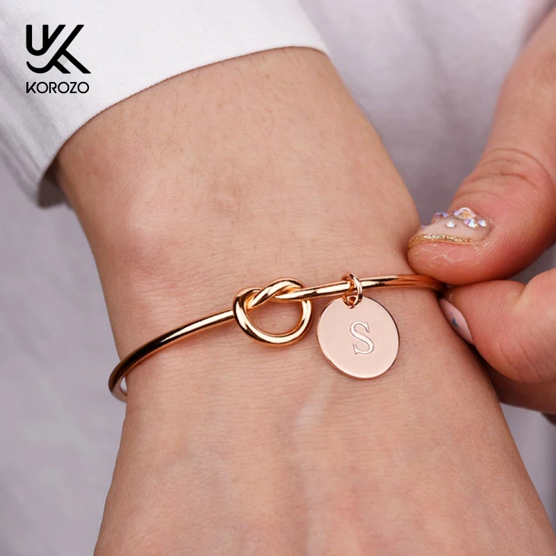 Оригинальный браслет с узлом браслеты из сплава буквами для женщин розовое