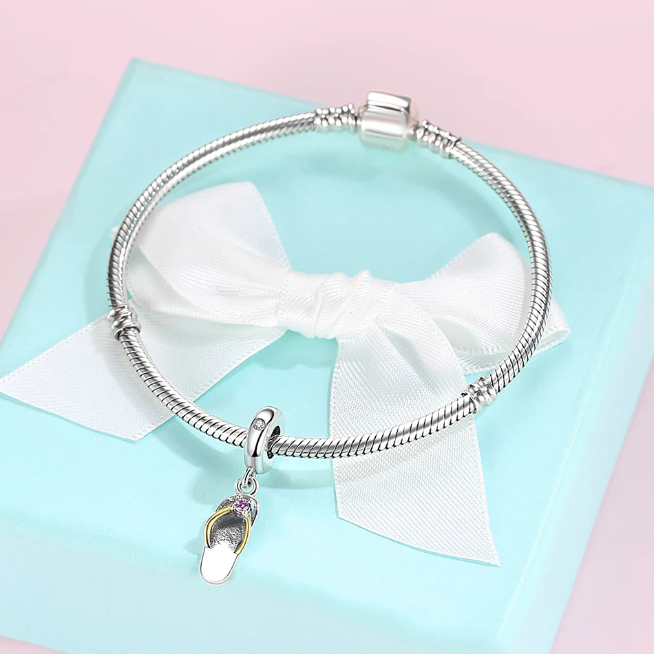 Летние милые путешествия флип-флоп с позолоченным кольцом золотистого Цвет 925