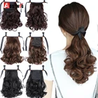 AOSIWIG женские волосы, короткий вьющийся хвост, натуральный зажим для наращивания волос, термостойкий синтетический шиньон на шнурке