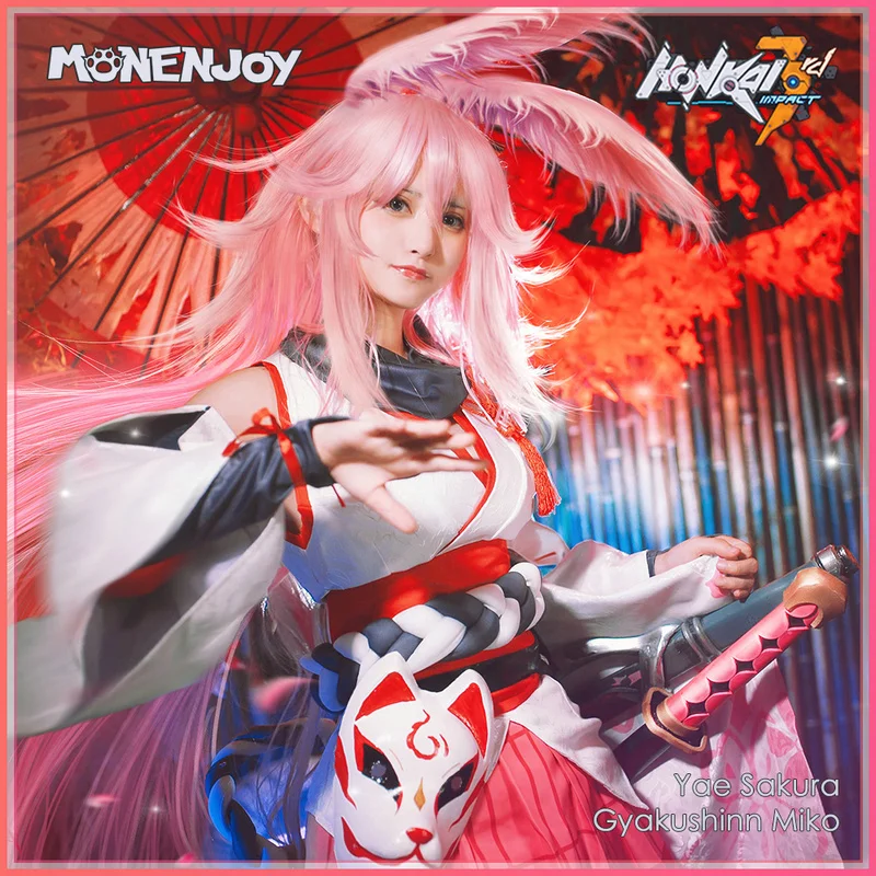 Костюм для косплея Monenjoy Honkai Impact 3 Yae Sakura Gyakushinn Miko Cos|Игровые костюмы| |