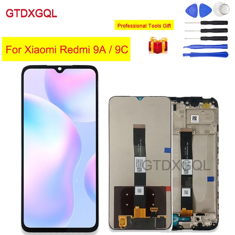 6 53 &quotоригинал для Xiaomi Redmi 9A M2006C3LG ЖК дисплей 10 точек касания емкостный сенсорный