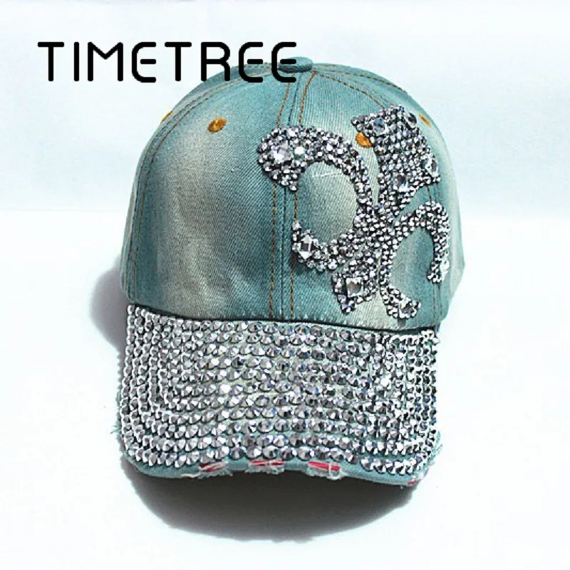Бейсболка TIME TREE с бриллиантами Регулируемая Кепка в стиле хип-хоп уличная |
