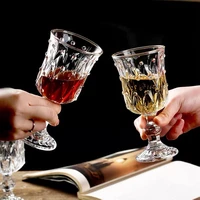 creative fashion crystal glass goblet diamond pattern red wine glass wine glass champagne glass