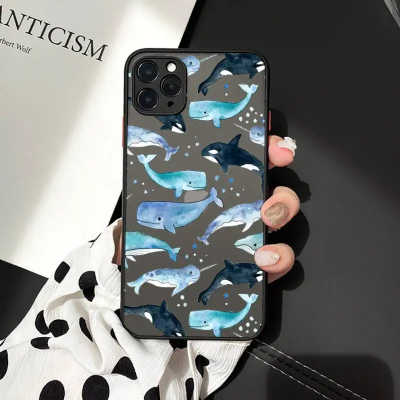 

shark Phone Cases matte transparent For iphone 7 8 11 12 plus mini x xs xr pro max cover