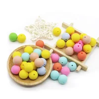 Cute-idea 1000pcs 15mm Perle Silicone beads, FOR baby products ,Food Grade BPA FREE,DIY Teething Necklace AccessoriesToys