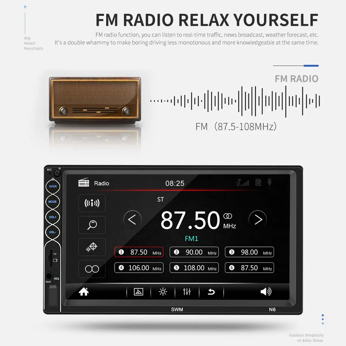 7 &quotHD 2 din Android 8 1 IOS автомобильный мультимедийный плеер Автомобильный регистратор