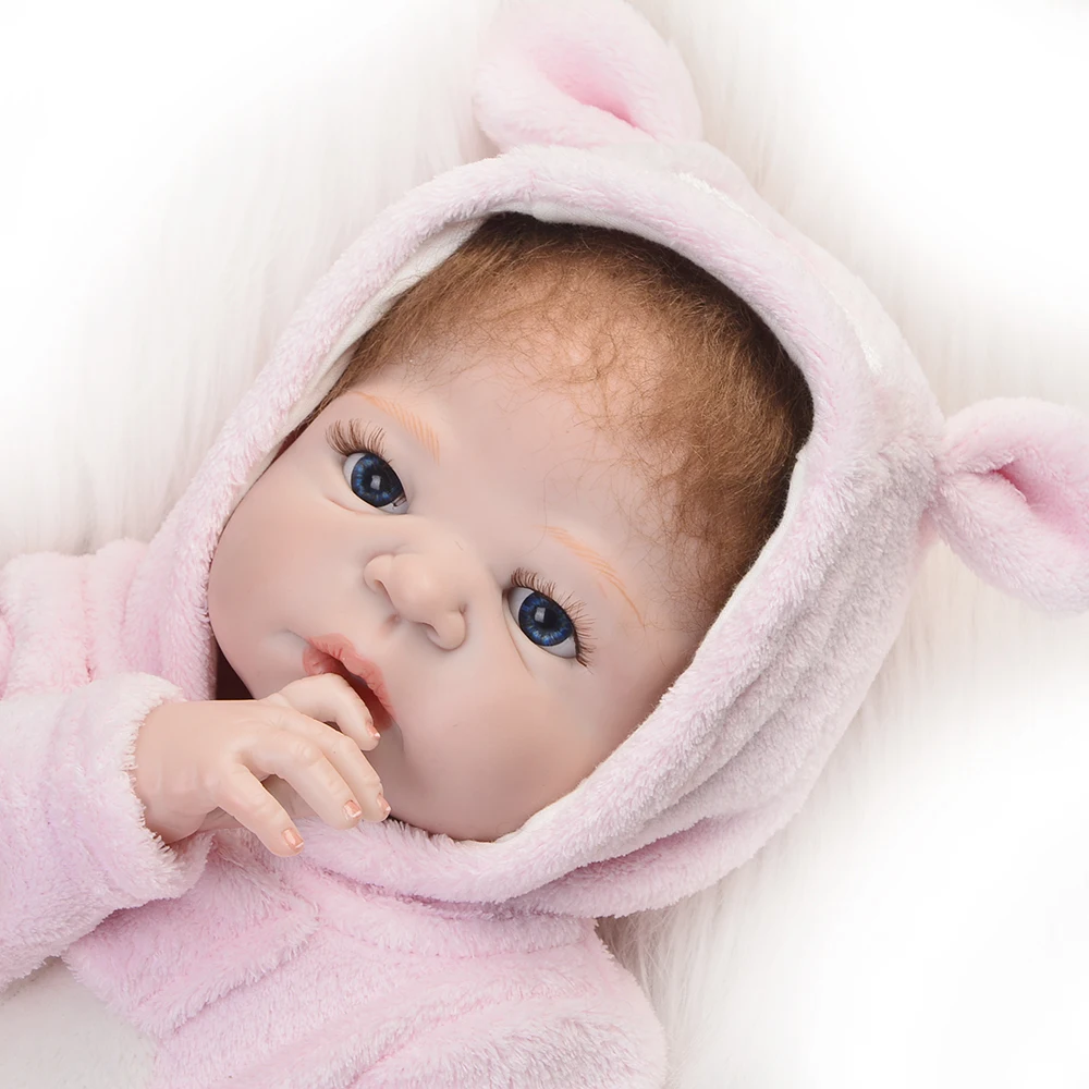 Полноразмерная силиконовая кукла-младенец 55 см Реалистичная мягкая плюшевая