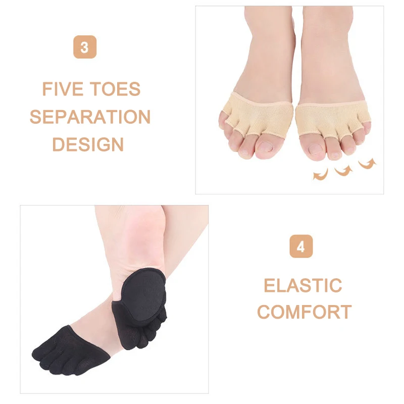 

1 Pair Metatarsal Sleeve Pads Foot Care Forefoot Soles Sock Breathable for Summer can CSV