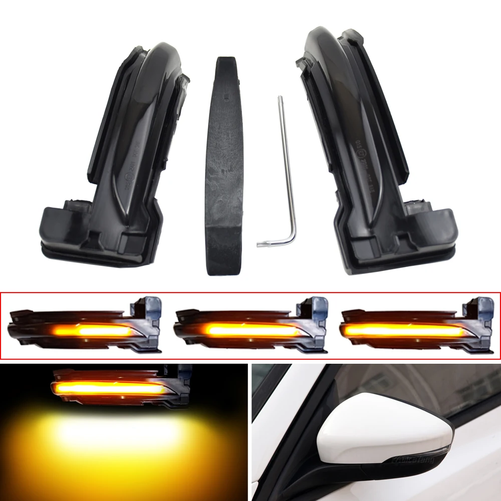 

2x Flasher LED Turn Signal Sequential Blinker Light Lamp For Ford Focus Mk4 2019 2020 Dynamic Car Rearview Side Mirror Indicator