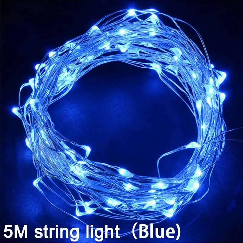5M Blue 20 ротанговый шар светодиодный гирлянда сказочные огни Рождественская елка украшения Рождественский Декор теплое белое светодиодное освещение Декор год - Цвет: 5M Blue