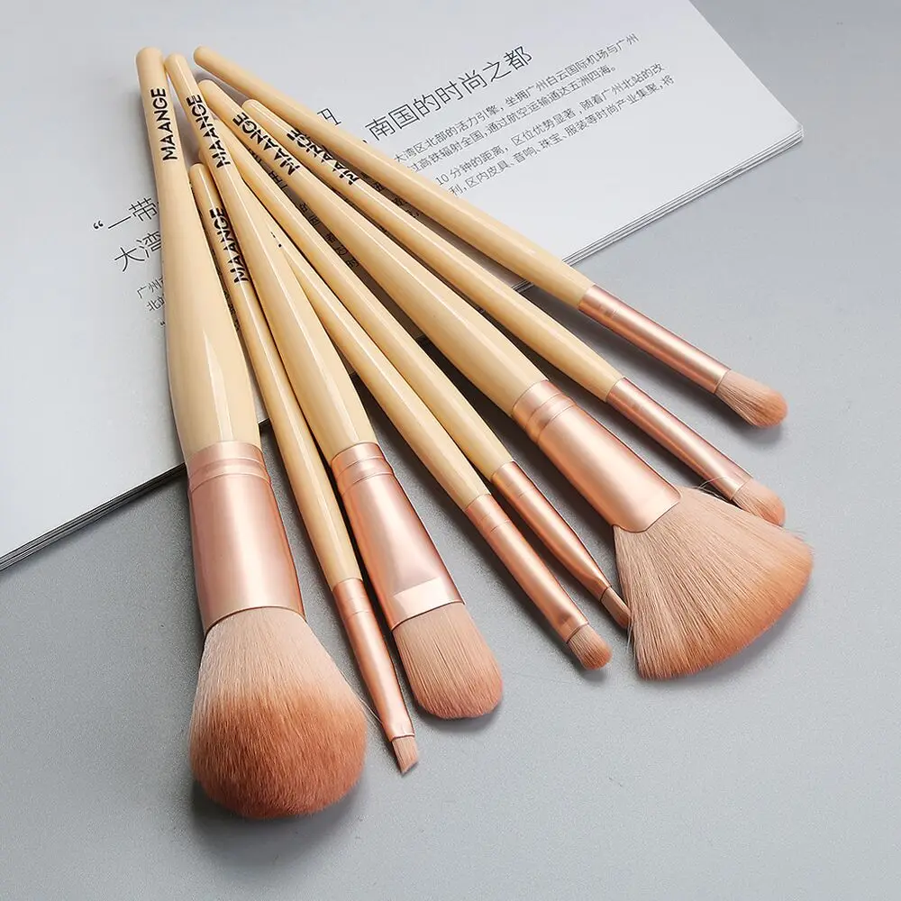 MAANGE новинка 8 шт. Профессиональные кисти для макияжа набор пудра румяна основа